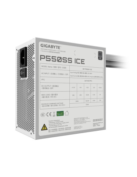 FUENTE DE ALIMENTACION GIGABYTE 550W 80+ ATX SILVER