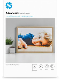 HP Q8697A papel fotográfico A3 De alto brillo
