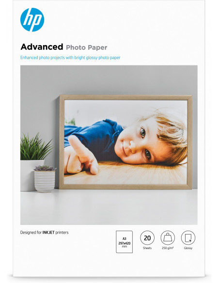 HP Q8697A papel fotográfico A3 De alto brillo