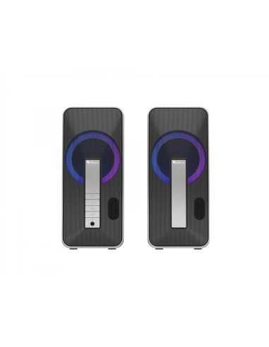 GENESIS Helium 100BT RGB Negro, Plata Inalámbrico y alámbrico 10 W