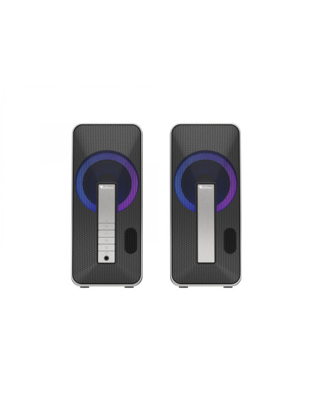 GENESIS Helium 100BT RGB Negro, Plata Inalámbrico y alámbrico 10 W