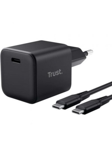 CARGADOR GAN TRUST MAXO USB-C 65W + CABLE USB-C 2M BLACK