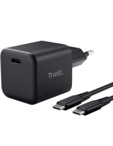 CARGADOR GAN TRUST MAXO USB-C 65W + CABLE USB-C 2M BLACK