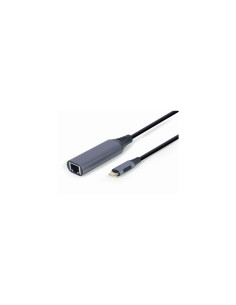Gembird A-USB3C-LAN-01 hub de interfaz USB 3.2 Gen 1 (3.1 Gen 1) Type-C 1000 Mbit/s Negro, Gris