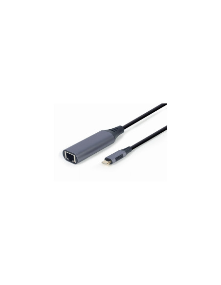Gembird A-USB3C-LAN-01 hub de interfaz USB 3.2 Gen 1 (3.1 Gen 1) Type-C 1000 Mbit/s Negro, Gris