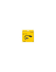 DeLOCK 64172 adaptador de cable de vÍ­deo 0,25 m HDMI tipo A (Estándar) VGA (D-Sub) + 3.5mm + USB Type-A Negro 2