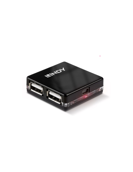 Lindy 42742 hub de interfaz 480 Mbit/s Negro