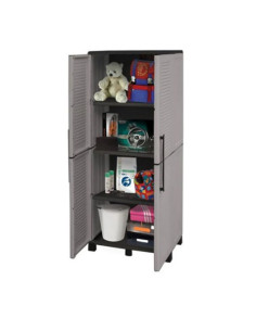 ARMARIO ALTO ESTANTES AJUSTABLES Y PATAS REGULABLES 680X370X1690MM ARTPLAST