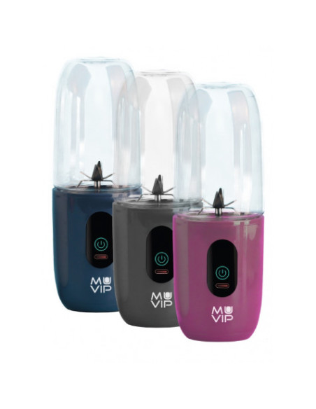 BATIDORA DE VASO PORTÁTIL RECARGABLE COLOR DESIGN 460ML GRIS MUVIP
