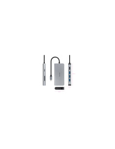Nanocable Hub USB-C 8 en 1, Conversor USB-C 3.1 a 3xUSB-A 3.0 + HDMI 2