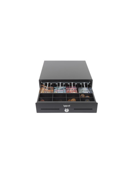 iggual Cajón Portamonedas IRON-XS 33cm 4+8 negro