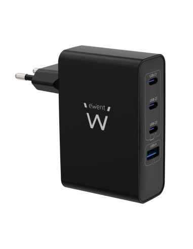 Ewent EW1336 cargador de dispositivo móvil Universal Negro Corriente