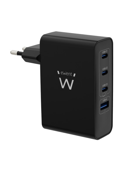 Ewent EW1336 cargador de dispositivo móvil Universal Negro Corriente