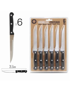 PACK 6 CUCHILLOS 21.3CM MANGO DE MADERA