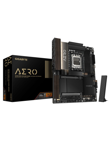 GIGABYTE X870E AERO X3D DARK WOOD Placa Base – Compatible con CPUs