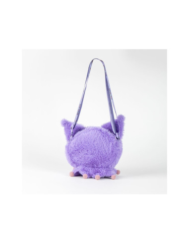 Bolso Peluche Kuromi Hello Kitty Lila con Bandolera Ajustable