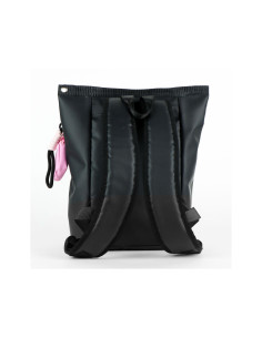 Mochila Casual Kuromi Sanrio Negra con Monedero Rosa y Tirantes Ajustables 2