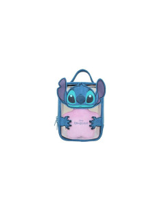Neceser de Aseo y Viaje Stitch Disney Transparente Azul con Asa y Bolsita Interior 21 cm