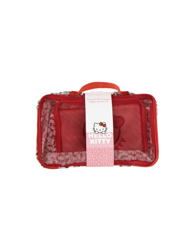Set de Neceseres de Viaje Hello Kitty Organizador de Equipaje con Bolsas y Cremallera