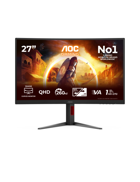 AOC G4 CQ27G4Z2P pantalla para PC 68,6 cm (27") 2560 x 1440 Pixeles