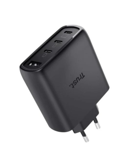 CARGADOR TRUST MAXO 3XUSB-C 1XUSB-A 65W + CABLE USB-C 2M BLACK