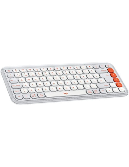 TECLADO LOGITECH POP ICON KEYS WIRELESS ROSE/WHITE