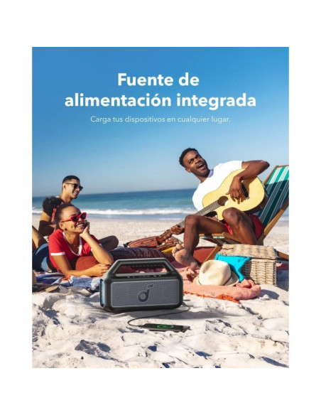 ALTAVOZ ANKER SOUNDCORE BOOM 2 80W BLUETOOTH IPX7 BLACK