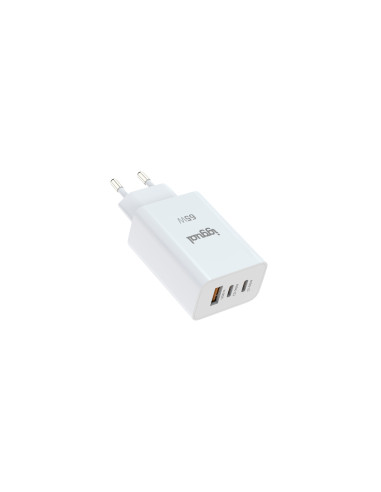 iggual Cargador triple USB-A + 2 x tipo C GaN 65W