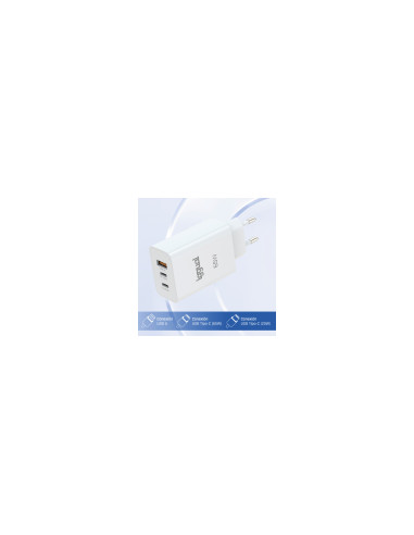 iggual Cargador triple USB-A + 2 x tipo C GaN 65W