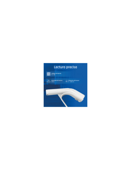 iggual Lector código barras 2D USB botón blanco