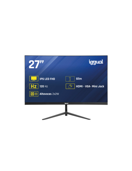 iggual Monitor 27" IPS 1ms FHD 120Hz VGA HDMI +Altavoces