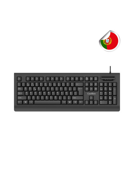CoolBox COO-TEC04DNIPT teclado Hogar / Oficina USB Portugués Negro