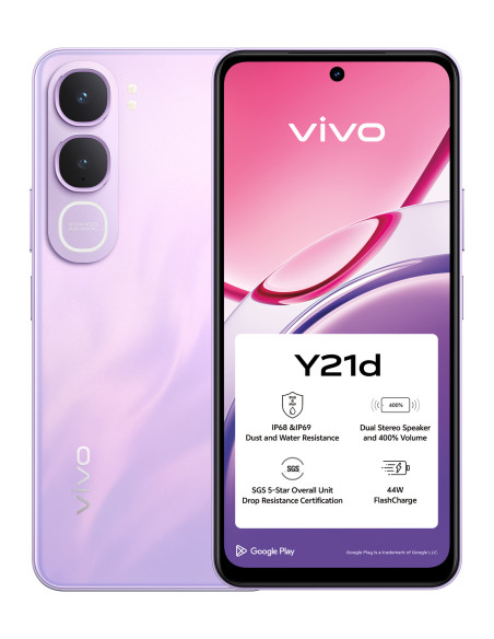 VIVO Y21d 17 cm (6.68") SIM doble Android 15 4G USB Tipo C 4 GB 128 GB 6500 mAh Púrpura