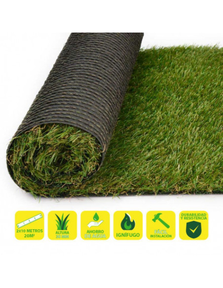 CESPED ARTIFICIAL 2X10 METROS 30MM SERIE ELEGANT SUNGARDEN