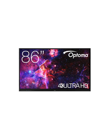 Optoma H1F0H08BW101 pizarra blanca interactiva 2,18 m (86") 3840 x 2160 Pixeles Pantalla táctil Negro USB