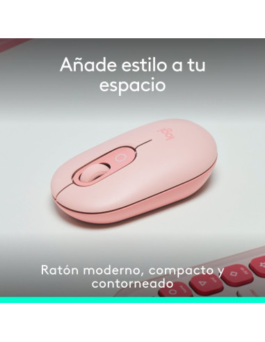 RATON LOGITECH POP MOUSE WIRELESS BLUETOOTH ROSE