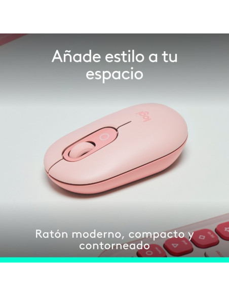 RATON LOGITECH POP MOUSE WIRELESS BLUETOOTH ROSE