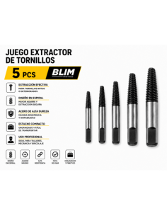 JUEGO EXTRACTOR DE TORNILLOS 5 PCS BLIM
