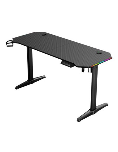 MESA GAMING PRO1600 XL MOTORIZADA FIBRA CARBONO | LUZ RGB SOUND MUVIP