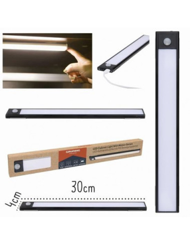 LAMPARA LED 30CM CON SENSOR PARA ARMARIOS GRUNDIG