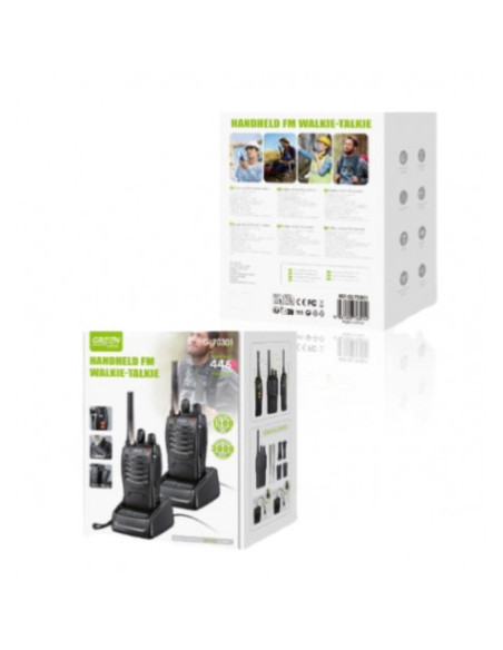 PACK 2 WALKIE-TALKIE BANDA BLUETOOTH 446MHZ 3KM GREENLYCA