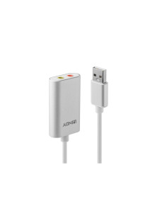 Lindy 42926 convertidor de audio Plata, Blanco