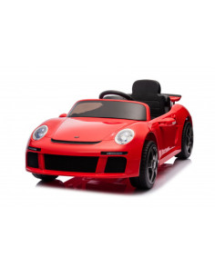 COCHE INFANTIL A BATERIA CON CONTROL REMOTO PORSCHE RUF CTR3 ROJO
