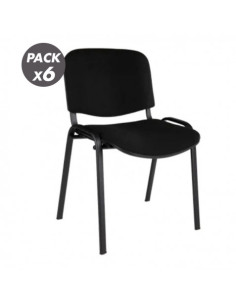 PACK 6 SILLAS CONFIDENTE NEGRAS MUVIP