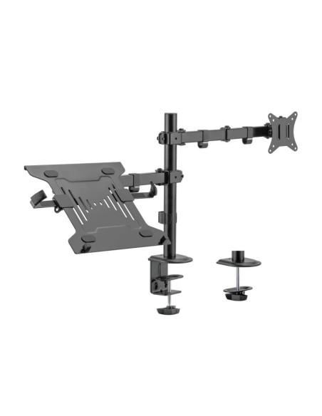 SOPORTE DE MESA MONITOR/NOTEBOOK AISENS REG.ALTURA GIR. INCL. 17-32 9KG BLACK