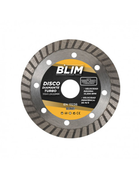 DISCO DIAMANTE TURBO 115X1.2X22MM BLIM