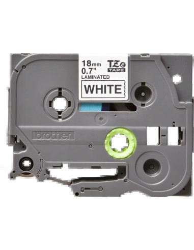 CINTA BROTHER TZE-241 18MM BLANCO/NEGRO