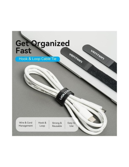 TIRAS ORGANIZADORA VENTION 12CM BLACK PACK 10UD