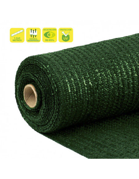 MALLA DE SOMBREO VERDE OSCURO 1.5X5 METROS SUNGARDEN