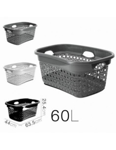 CESTA DE LA ROPA CON ASAS BOHO 60 LITROS